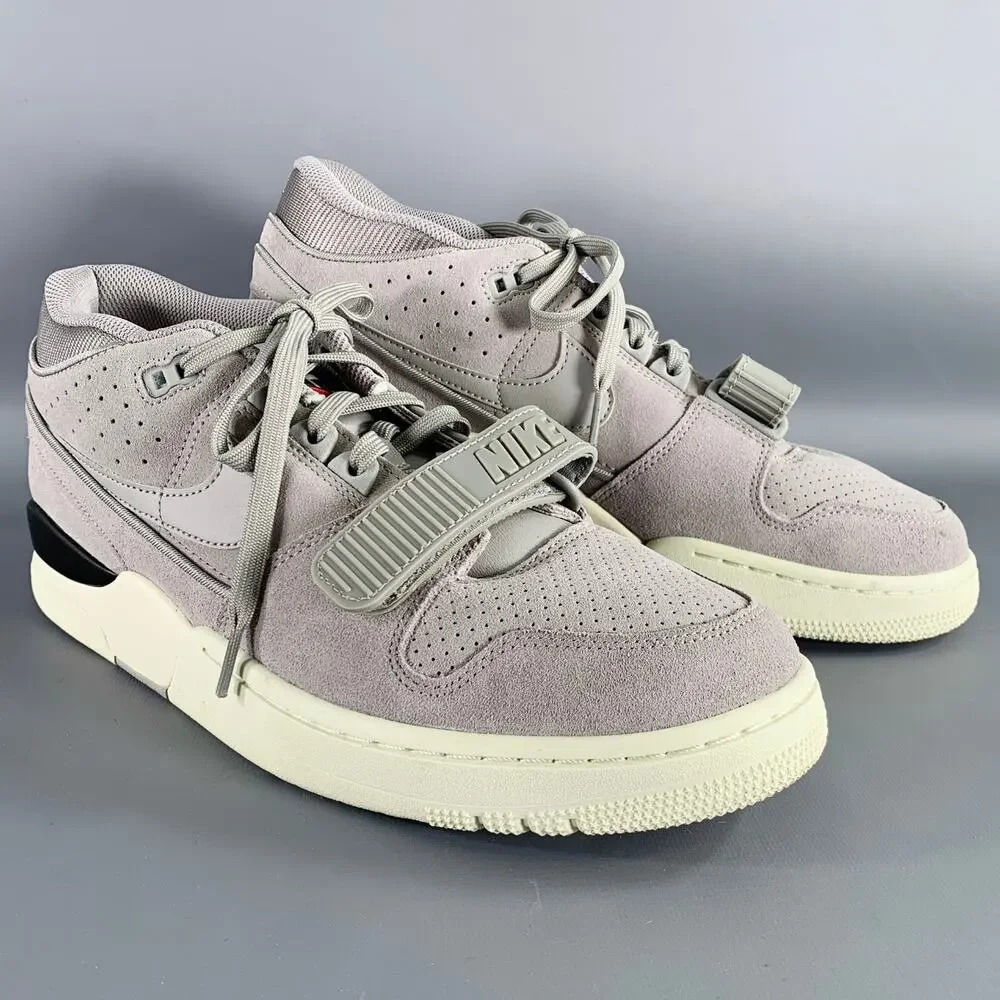 NIKE Size 12 Alpha Force 88 Grey Suede Rubber Sole Sneakers